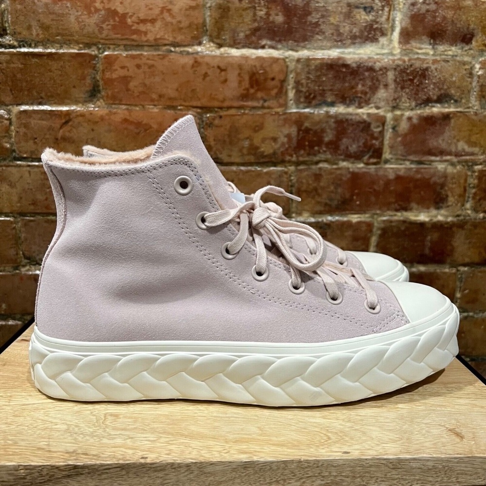 NEW! Converse Lift Cable Platform Pink Leather Sneakers Women's Size 10.5